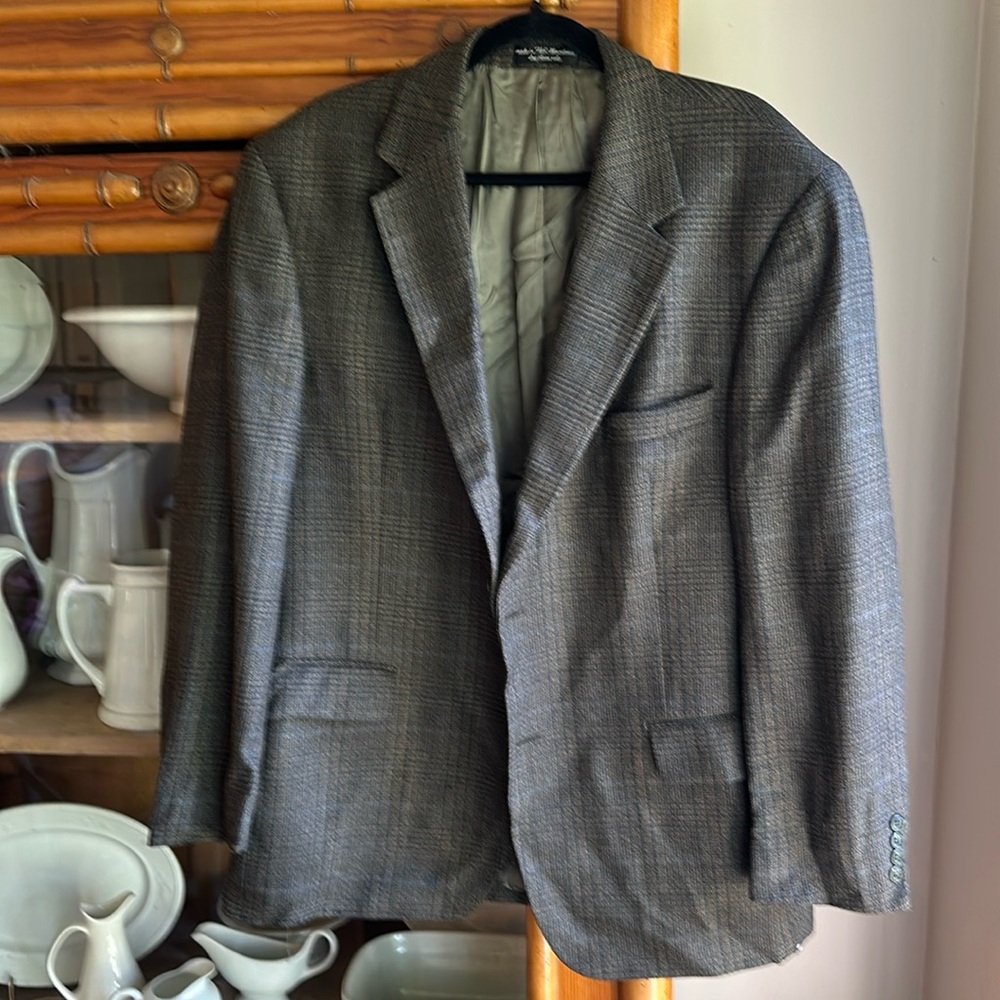 Gianfranco Ruffini Italy 100% lambswool jacket blazer 46R